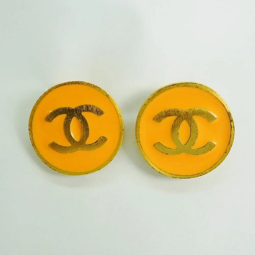 CHANEL Authentic Black Earrings